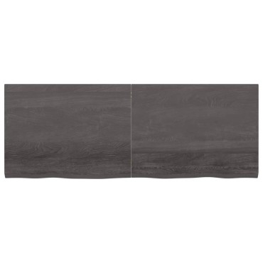 vidaXL Επιφάνεια Τραπεζιού Σκούρο Καφέ 160x60x(2-4)cm Επεξ. Μασίφ Δρυς 1 τεμ.