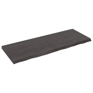 vidaXL Επιφάνεια Τραπεζιού Σκούρο Καφέ 160x60x(2-6)cm Επεξ. Μασίφ Δρυς 1 τεμ.