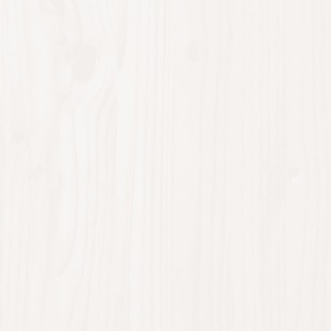 vidaXL Αποθ. Τροχήλατου Κάδου Λευκή 84x90x128,5 εκ. Μασίφ Ξύλο Πεύκου