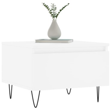 vidaXL Τραπεζάκια Σαλονιού 2 τεμ. Λευκά 50x46x35cm Επεξεργ. Ξύλο
