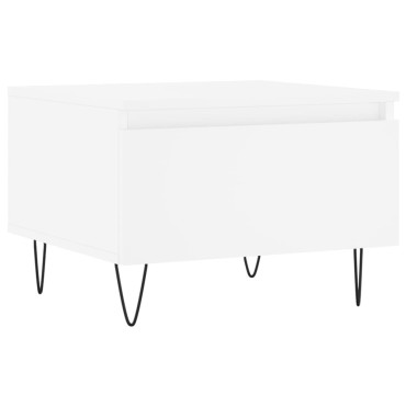 vidaXL Τραπεζάκια Σαλονιού 2 τεμ. Λευκά 50x46x35cm Επεξεργ. Ξύλο