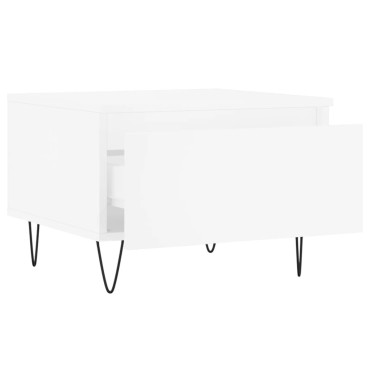 vidaXL Τραπεζάκια Σαλονιού 2 τεμ. Λευκά 50x46x35cm Επεξεργ. Ξύλο