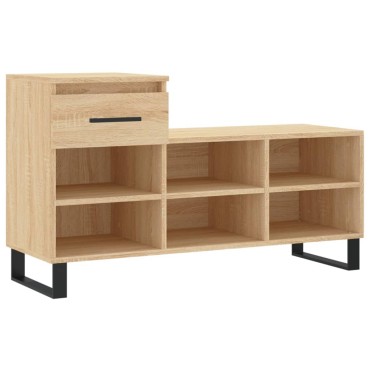 vidaXL Παπουτσοθήκη Sonoma Δρυς 102x36x60cm από Επεξεργασμένο Ξύλο