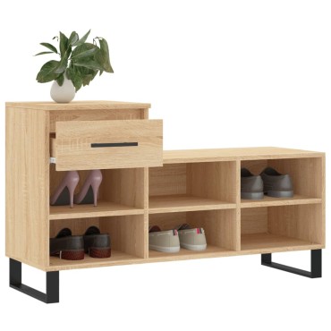 vidaXL Παπουτσοθήκη Sonoma Δρυς 102x36x60cm από Επεξεργασμένο Ξύλο