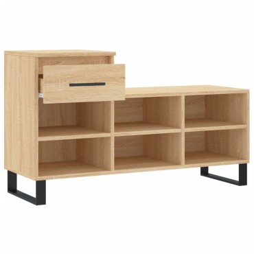 vidaXL Παπουτσοθήκη Sonoma Δρυς 102x36x60cm από Επεξεργασμένο Ξύλο