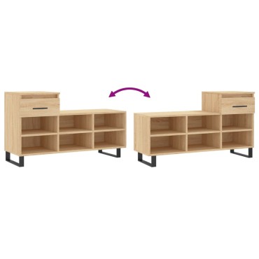 vidaXL Παπουτσοθήκη Sonoma Δρυς 102x36x60cm από Επεξεργασμένο Ξύλο