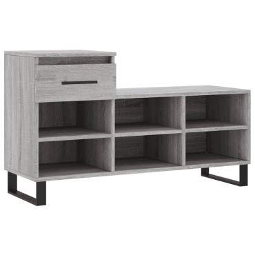 vidaXL Παπουτσοθήκη Γκρι Sonoma 102x36x60cm από Επεξεργασμένο Ξύλο