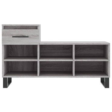 vidaXL Παπουτσοθήκη Γκρι Sonoma 102x36x60cm από Επεξεργασμένο Ξύλο