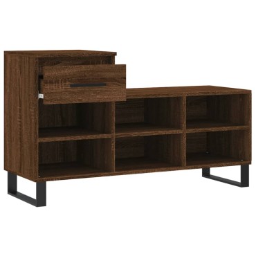 vidaXL Παπουτσοθήκη Καφέ Δρυς 102x36x60cm από Επεξεργασμένο Ξύλο