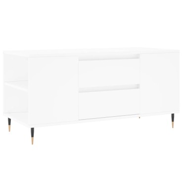 vidaXL Τραπεζάκι Σαλονιού Λευκό 102x44,5x50cm από Επεξεργασμένο Ξύλο 1 τεμ.