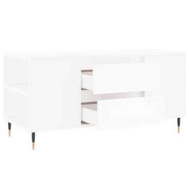 vidaXL Τραπεζάκι Σαλονιού Λευκό 102x44,5x50cm από Επεξεργασμένο Ξύλο 1 τεμ.