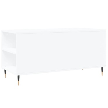 vidaXL Τραπεζάκι Σαλονιού Λευκό 102x44,5x50cm από Επεξεργασμένο Ξύλο 1 τεμ.