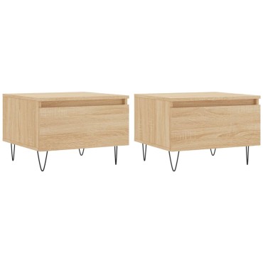 vidaXL Τραπεζάκια Σαλονιού 2 τεμ. Sonoma Δρυς 50x46x35cm Επεξ. Ξύλο