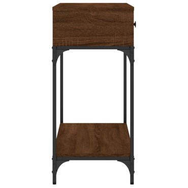 vidaXL Τραπέζι Κονσόλα Καφέ Δρυς 100x34,5x75cm Επεξεργασμένο Ξύλο 1 τεμ.