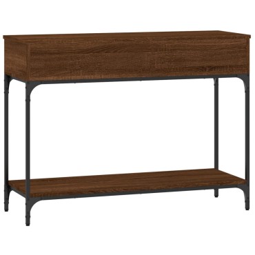 vidaXL Τραπέζι Κονσόλα Καφέ Δρυς 100x34,5x75cm Επεξεργασμένο Ξύλο 1 τεμ.