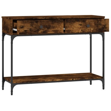 vidaXL Τραπέζι Κονσόλα Καπνιστή Δρυς 100x34,5x75cm Επεξεργ. Ξύλο 1 τεμ.