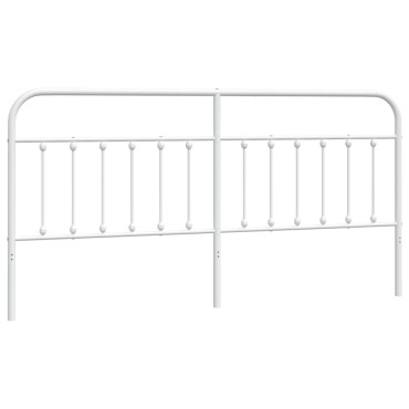vidaXL Κεφαλάρι Λευκό Μεταλλικό 198x3x100cm 1 τεμ.