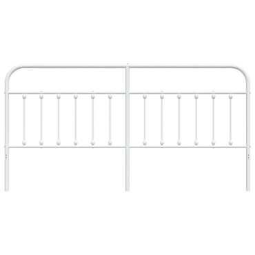 vidaXL Κεφαλάρι Λευκό Μεταλλικό 198x3x100cm 1 τεμ.
