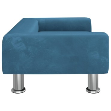 vidaXL Κρεβάτι Σκύλου Μπλε 70 x 45 x 26.5 εκ. Βελούδινο