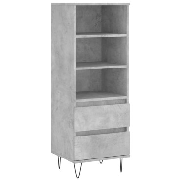 vidaXL Ντουλάπι Γκρι Σκυρ. 40x36x110cm από Επεξεργασμένο Ξύλο 1 τεμ.