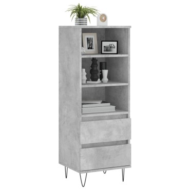 vidaXL Ντουλάπι Γκρι Σκυρ. 40x36x110cm από Επεξεργασμένο Ξύλο 1 τεμ.