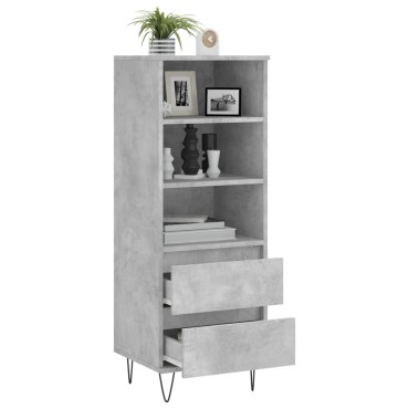 vidaXL Ντουλάπι Γκρι Σκυρ. 40x36x110cm από Επεξεργασμένο Ξύλο 1 τεμ.