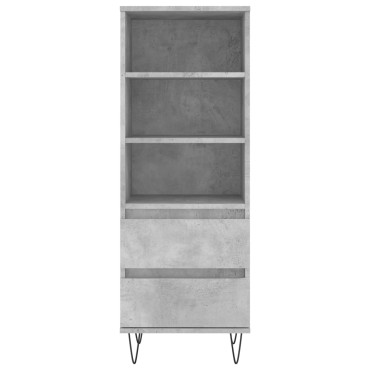 vidaXL Ντουλάπι Γκρι Σκυρ. 40x36x110cm από Επεξεργασμένο Ξύλο 1 τεμ.