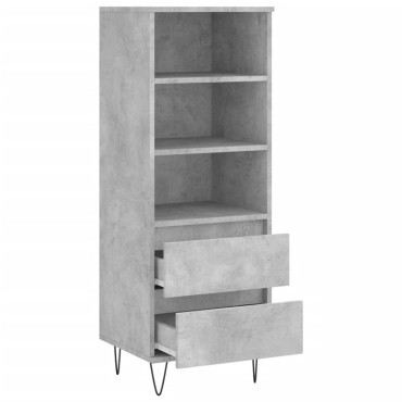 vidaXL Ντουλάπι Γκρι Σκυρ. 40x36x110cm από Επεξεργασμένο Ξύλο 1 τεμ.