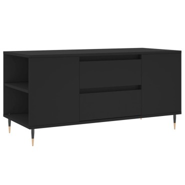 vidaXL Τραπεζάκι Σαλονιού Μαύρο 102x44,5x50cm από Επεξεργασμένο Ξύλο 1 τεμ.