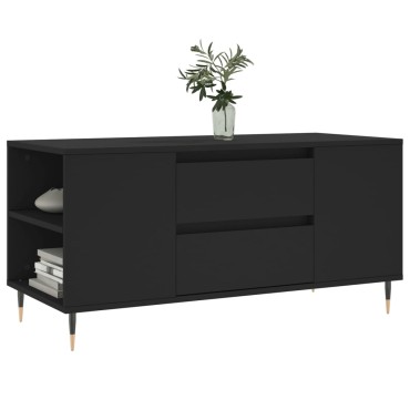 vidaXL Τραπεζάκι Σαλονιού Μαύρο 102x44,5x50cm από Επεξεργασμένο Ξύλο 1 τεμ.