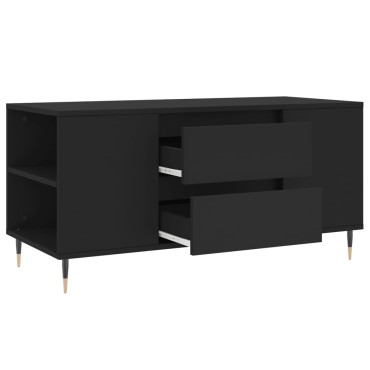 vidaXL Τραπεζάκι Σαλονιού Μαύρο 102x44,5x50cm από Επεξεργασμένο Ξύλο 1 τεμ.