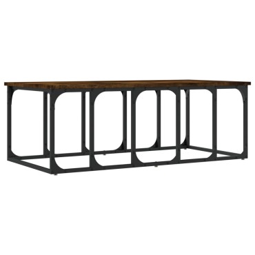 vidaXL Τραπεζάκι Σαλονιού Καπνιστή Δρυς 100x50x35,5cm Επεξεργ. Ξύλο 1 τεμ.