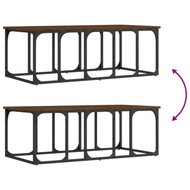 vidaXL Τραπεζάκι Σαλονιού Καφέ Δρυς 100x50x35,5cm Επεξεργασμένο Ξύλο 1 τεμ.