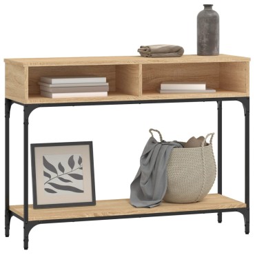 vidaXL Τραπέζι Κονσόλα Sonoma Δρυς 100x30,5x75cm Επεξεργασμένο Ξύλο 1 τεμ.