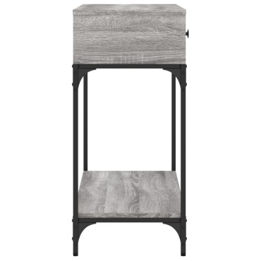 vidaXL Τραπέζι Κονσόλα Γκρι Sonoma 100x34,5x75cm Επεξεργασμένο Ξύλο 1 τεμ.