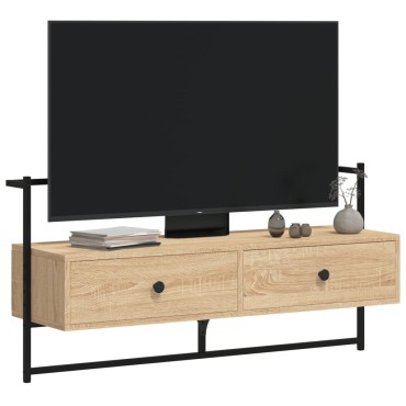 vidaXL Έπιπλο Τηλεόρασης Επιτοίχιο Sonoma Δρυς 100,5x30x51cm Επ. Ξύλο