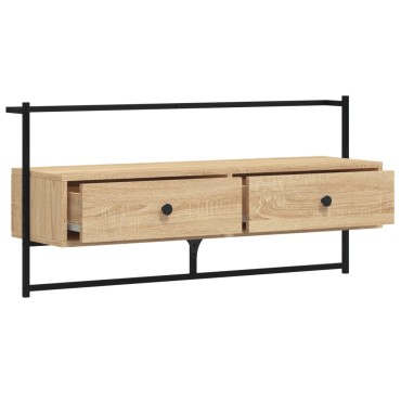 vidaXL Έπιπλο Τηλεόρασης Επιτοίχιο Sonoma Δρυς 100,5x30x51cm Επ. Ξύλο