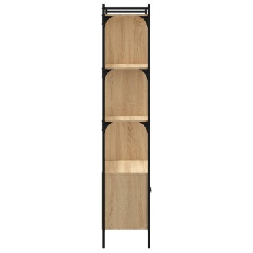 vidaXL Βιβλιοθήκη με Πόρτες Sonoma Δρυς 76,5x30x154,5cm Επεξ. Ξύλο 1 τεμ.