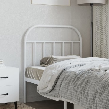 vidaXL Κεφαλάρι Λευκό Μεταλλικό 85x3x100cm 1 τεμ.