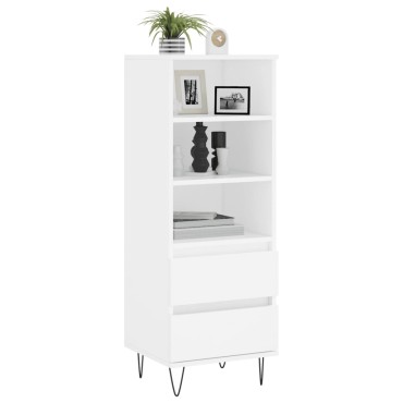 vidaXL Ντουλάπι Λευκό 40x36x110cm από Επεξεργασμένο Ξύλο 1 τεμ.