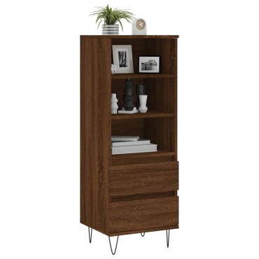 vidaXL Ντουλάπι Καφέ Δρυς 40x36x110cm από Επεξεργασμένο Ξύλο 1 τεμ.
