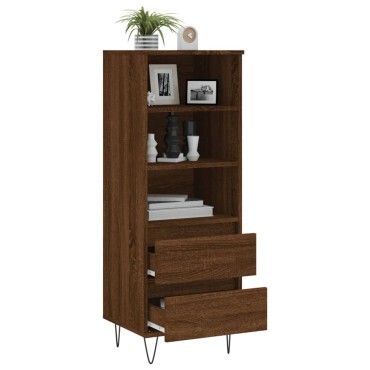 vidaXL Ντουλάπι Καφέ Δρυς 40x36x110cm από Επεξεργασμένο Ξύλο 1 τεμ.
