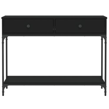 vidaXL Τραπέζι Κονσόλα Μαύρο 100x34x75cm από Επεξεργ. Ξύλο 1 τεμ.