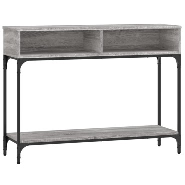 vidaXL Τραπέζι Κονσόλα Γκρι Sonoma 100x30,5x75cm Επεξεργασμένο Ξύλο 1 τεμ.
