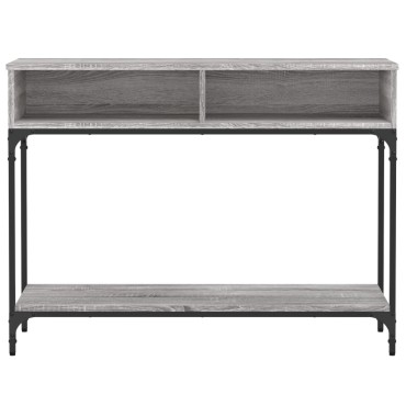 vidaXL Τραπέζι Κονσόλα Γκρι Sonoma 100x30,5x75cm Επεξεργασμένο Ξύλο 1 τεμ.