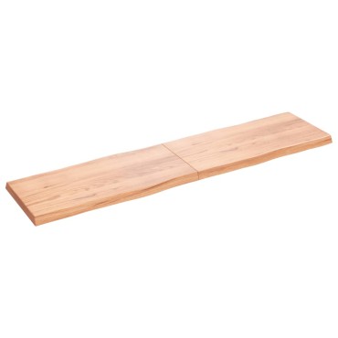 vidaXL Επιφ Τραπεζιού Αν Καφέ 200x50x(2-6)cm Ακατέργ. Μασίφ Ξύλο Δρυός 1 τεμ.