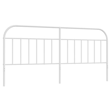 vidaXL Κεφαλάρι Λευκό Μεταλλικό 198x3x100cm 1 τεμ.