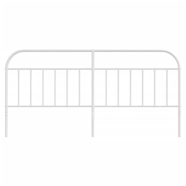 vidaXL Κεφαλάρι Λευκό Μεταλλικό 198x3x100cm 1 τεμ.