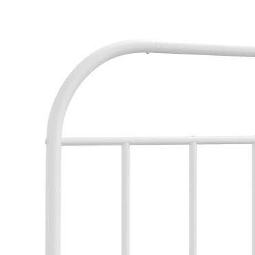 vidaXL Κεφαλάρι Λευκό Μεταλλικό 198x3x100cm 1 τεμ.