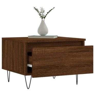vidaXL Τραπεζάκια Σαλονιού 2 τεμ. Καφέ Δρυς 50x46x35cm Επεξ. Ξύλο